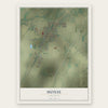 Hoxie, Arkansas map print, the full design