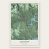 Clinton, Arkansas map print, the full design