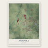 Minooka, Illinois map print, the full design