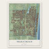 Delray Beach, Florida map print, the full design
