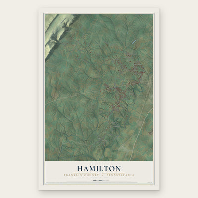 Hamilton, Franklin County, Pennsylvania map print, the full design
