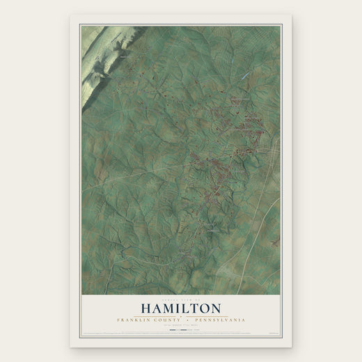 Hamilton, Franklin County, Pennsylvania map print, the full design