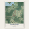 Huntington, Georgia map print, the full design