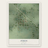 Inman, Nebraska map print, the full design