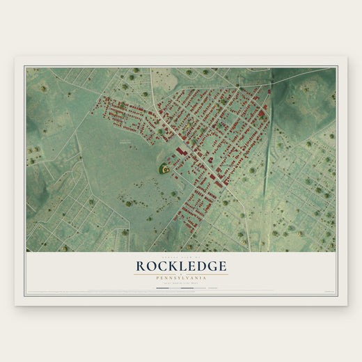 Rockledge, Pennsylvania map print, the full design