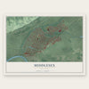 Middlesex, New Jersey map print, the full design