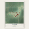 Anchor, Illinois map print, the full design