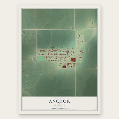 Anchor, Illinois map print, the full design