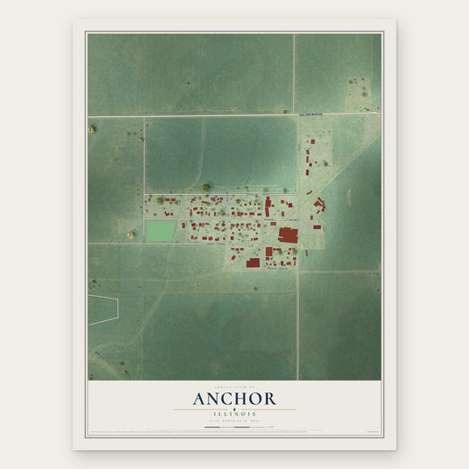 Anchor, Illinois map print, the full design