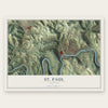 St. Paul, Virginia map print, the full design