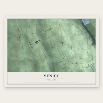 Venice, New York map print, the full design