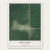 Mud Lake, Idaho map print, the full design