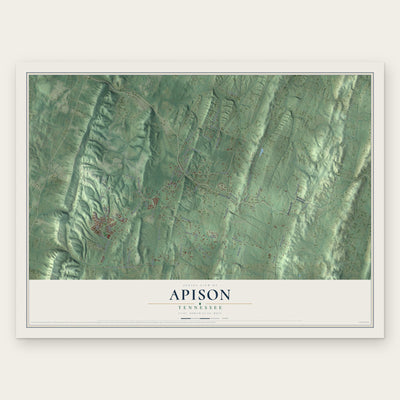 Apison, Tennessee map print, the full design