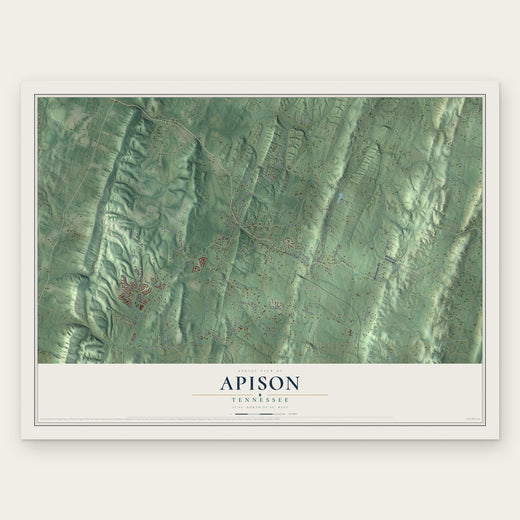 Apison, Tennessee map print, the full design
