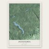 Pittstown, New York map print, the full design
