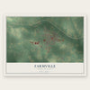 Farmville, North Carolina map print, the full design