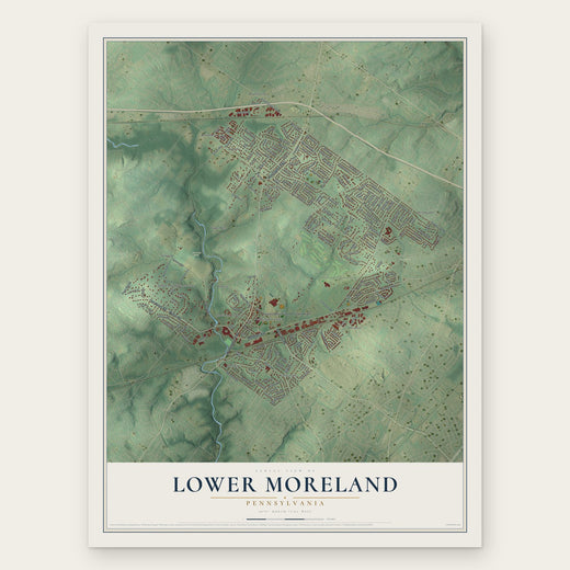 Lower Moreland, Pennsylvania map print, the full design