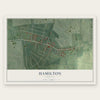 Hamilton, Virginia map print, the full design