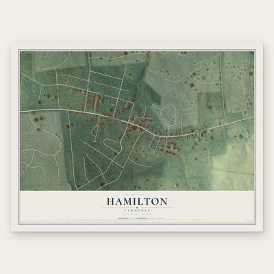 Hamilton, Virginia map print, the full design