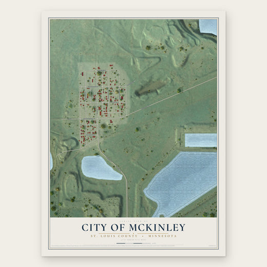 McKinley, Minnesota map print, the full design