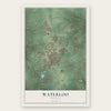 Waterloo, Illinois map print, the full design