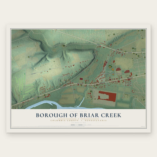Borough of Briar Creek, Columbia County, Pennsylvania map print, the full design