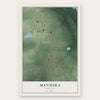 Mansura, Louisiana map print, the full design
