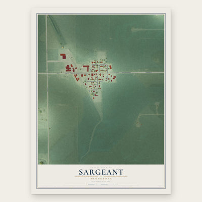 Sargeant, Minnesota map print, the full design