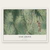 Oak Grove, Illinois map print, the full design