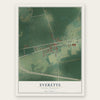Everetts, North Carolina map print, the full design