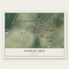 Marked Tree, Arkansas map print, the full design