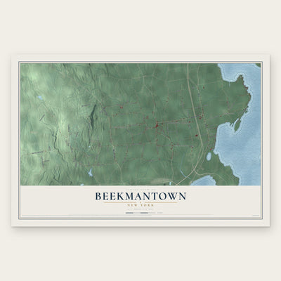 Beekmantown, New York map print, the full design