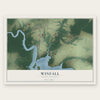 Winfall, North Carolina map print, the full design