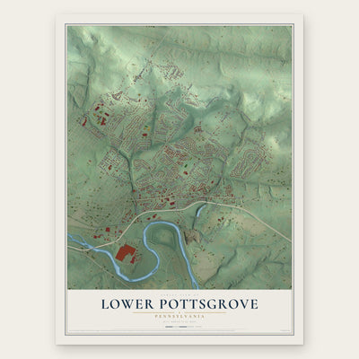 Lower Pottsgrove, Pennsylvania map print, the full design