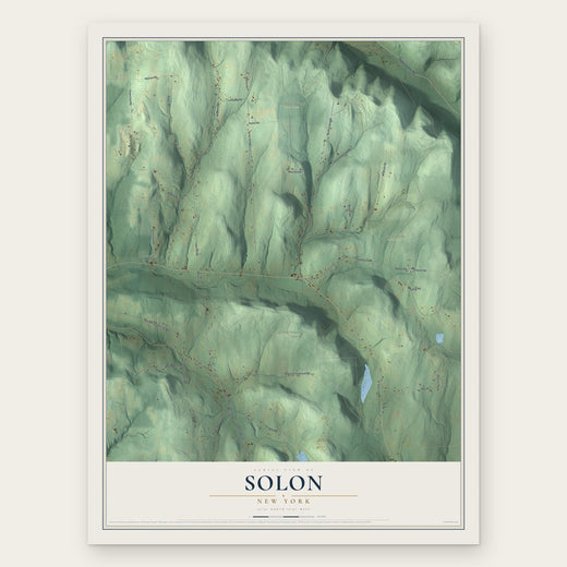 Solon, New York map print, the full design
