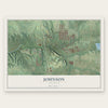 Johnson, Arkansas map print, the full design