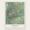 Chicopee, Massachusetts map print, the full design
