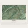 Benner, Pennsylvania map print, the full design