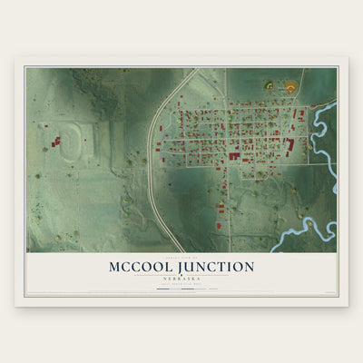 McCool Junction, Nebraska map print, the full design