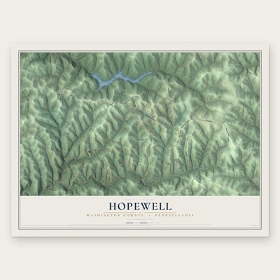 Hopewell, Washington County, Pennsylvania map print, the full design