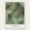 Edgewood, Illinois map print, the full design