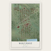 Wolf Point, Montana map print, the full design