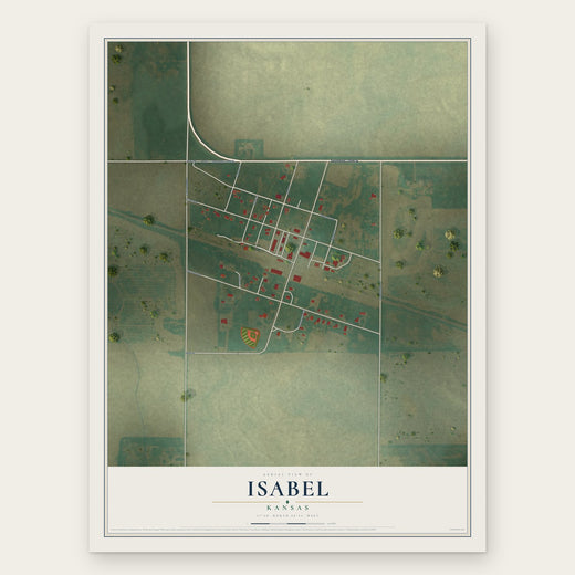Isabel, Kansas map print, the full design