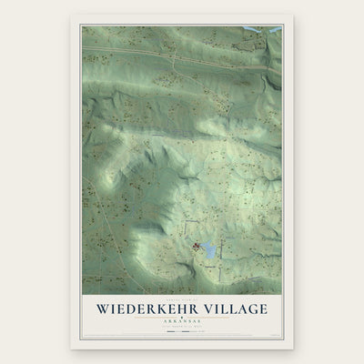 Wiederkehr Village, Arkansas map print, the full design