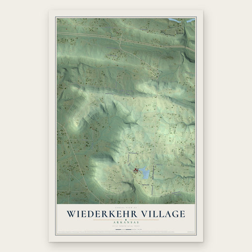 Wiederkehr Village, Arkansas map print, the full design