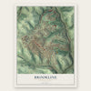 Brookline, Pennsylvania map print, the full design