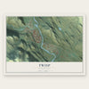 Twisp, Washington map print, the full design