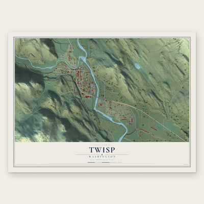 Twisp, Washington map print, the full design