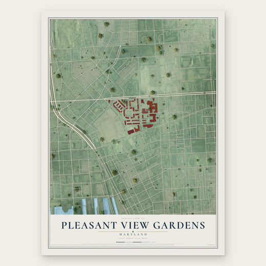 Pleasant View Gardens, Maryland map print, the full design