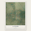 La Ward, Texas map print, the full design